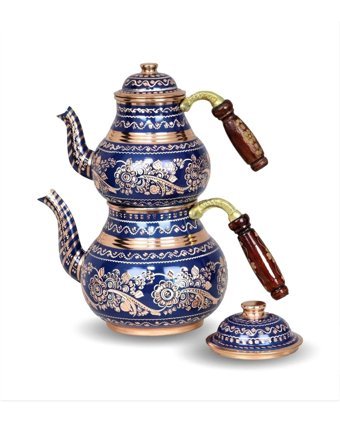 Morya Seramik Bakır Çaydanlık Çok Renkli