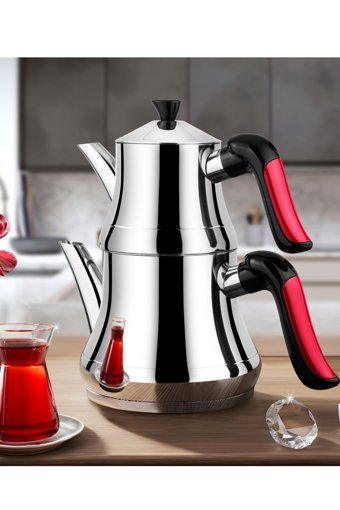 Lines Naz Çelik Mini Çaydanlık Gümüş