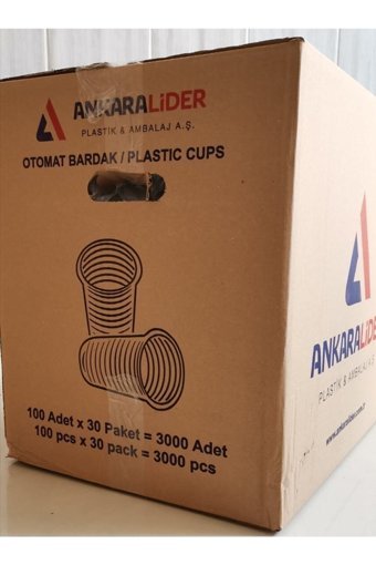 Ankara lider Karton Bardak 3000 Adet Şeffaf