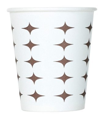 Petcup Karton Bardak 100 Adet Beyaz Kahverengi