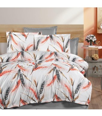 Alena Home Style 120x200 cm Lastikli Çarşaflı Çiçekli Tek Kişilik Nevresim Takımı Çok Renkli
