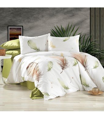 Alena Home Style 120x200 cm Lastikli Çarşaflı Çiçekli Tek Kişilik Nevresim Takımı Çok Renkli