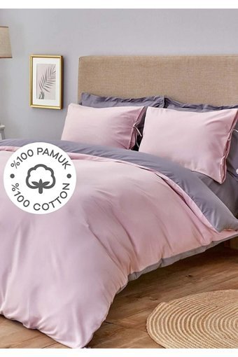 Sheri Home Tekstil Sheri880055 160x200 cm Lastikli Çarşaflı Düz Tek Kişilik Nevresim Takımı Gri