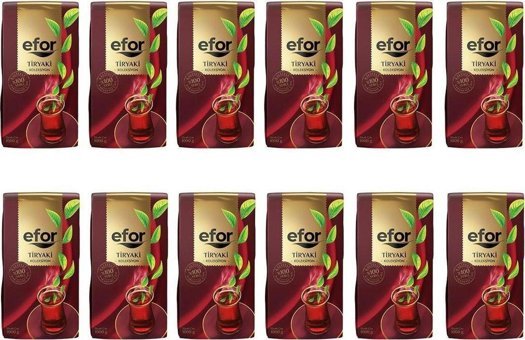 Efor Tiryaki Siyah Dökme Çay 1.000 Gr X 12 Adet