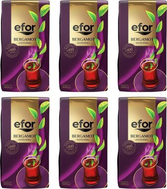 Efor Bergamot Siyah Dökme Çay 1.000Gr X 6 Adet
