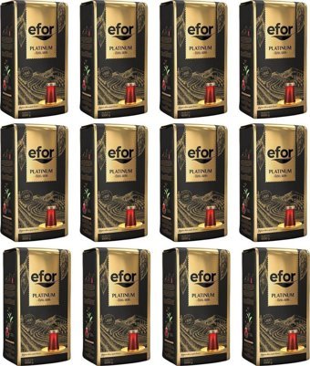 Efor Platinum Siyah Dökme Çay Özel Seri 1.000 Gr X 12 Adet