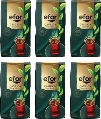 Efor Çamlıca Siyah Dökme Çay 1.000 Gr X 6 Adet