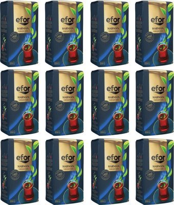 Efor Harman Siyah Dökme Çay 1.000 Gr X 12 Adet