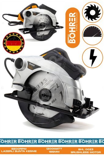 Böhrer BHL 0023 3200 W 5500 devir/dk 185 mm Açılı Kesim Kablolu Aküsüz Elektrikli Daire Testere