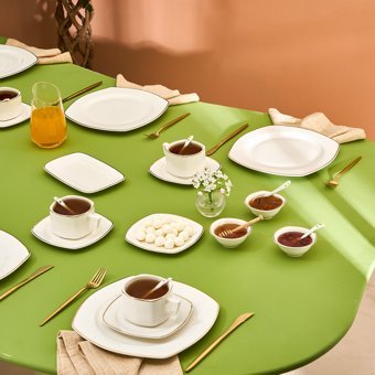 Karaca Elegance Bone Nicola 32 Parça 6 Kişilik Beyaz Porselen Kahvaltı Takımı