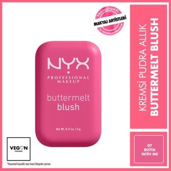 Nyx 07 Butta With Me Işıltılı Toz Allık