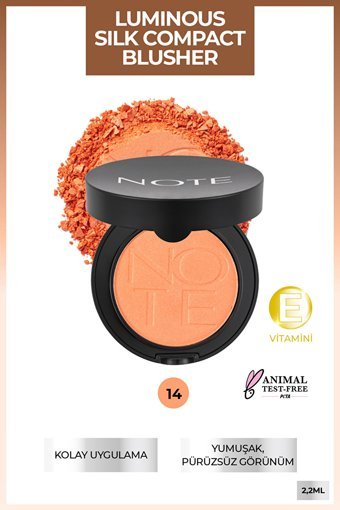 No:te 14 Dreamy Coral Işıltılı Toz Allık