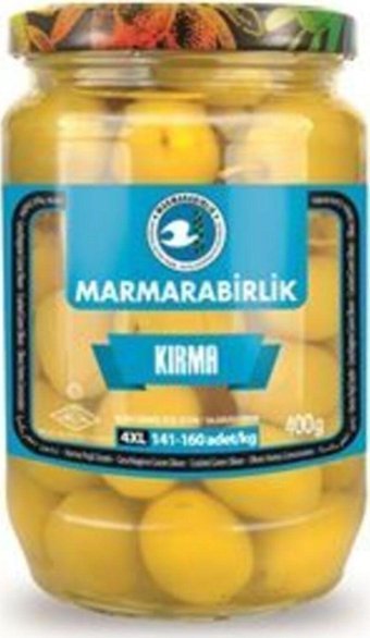 Marmarabirlik Az Tuzlu Salamura Yeşil Zeytin Kavanoz 400 gr