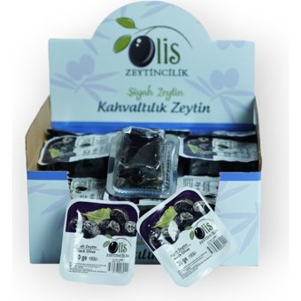 Olis Zeytinleri Kahvaltılık Az Tuzlu Sele Siyah Zeytin Paket 27x30 gr