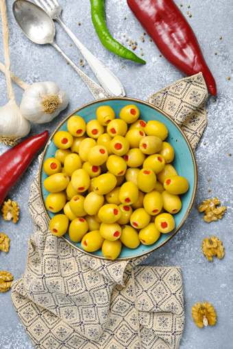 Alkan Tuzlu Salamura Biberli Yeşil Zeytin Pet Kavanoz 1 kg