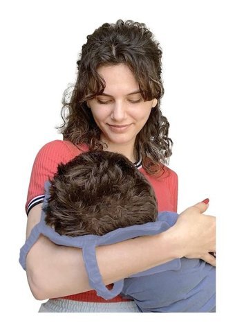 Joyous Mom & Kids Pamuklu Yıkanabilir Mavi Emzirme Yastığı