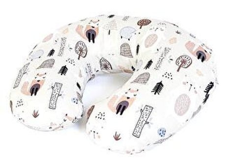 Dear Deer Love Blue Woodland Elyaf Sırt Destekli Yıkanabilir Siyah Emzirme Yastığı