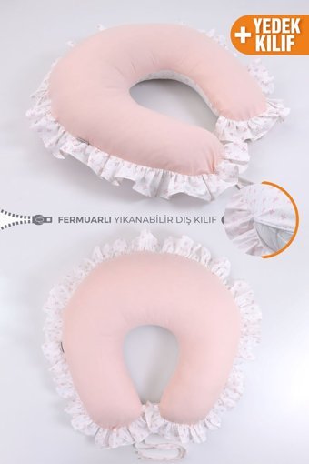 Umaybebek Prenses Desen Elyaf Sırt Destekli Yıkanabilir Pudra Emzirme Yastığı