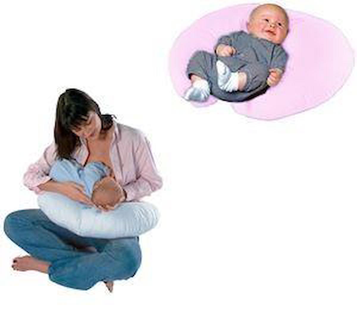 Sema Baby Elyaf Sırt Destekli Yıkanabilir Pembe Emzirme Yastığı