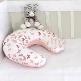 Ebabynest Kelebek Desen Elyaf Sırt Destekli Yıkanabilir Pudra Emzirme Yastığı