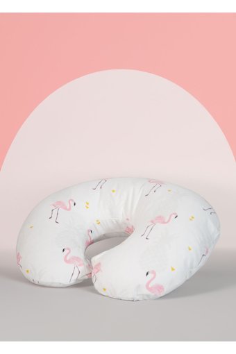 Dear Deer Love Flam Elyaf Sırt Destekli Yıkanabilir Pembe Emzirme Yastığı