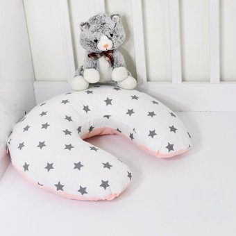 Ebabynest Big Star Serisi Elyaf Sırt Destekli Yıkanabilir Gri Emzirme Yastığı