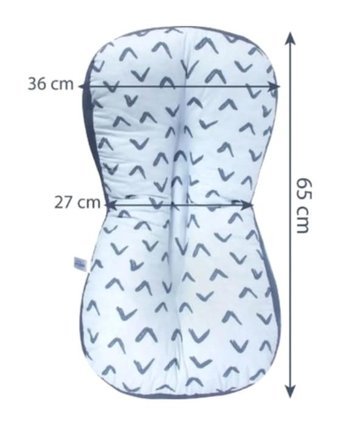 Sevi Bebe Çentik Desen-10924 Elyaf Yıkanabilir Gri Emzirme Yastığı