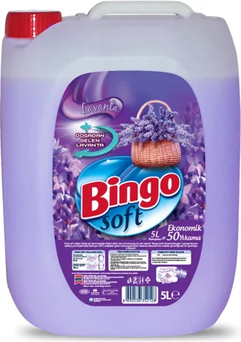 Bingo Soft Beyazlar ve Renkliler İçin Lavanta 50 Yıkama Yumuşatıcı 5 lt