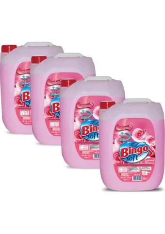 Bingo Soft Gülpembe 50 Yıkama Yumuşatıcı 4x5 lt