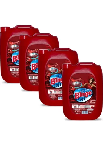 Bingo Soft Lovely Konsantre 50 Yıkama Yumuşatıcı 4x5 lt