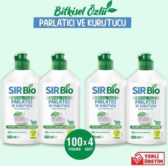 Sır Bio Bitkisel Özlü Bulaşık Makinesi Parlatıcısı 4x500 ml