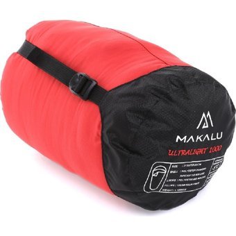 Makalu Ultralight 1000 -5 Derece Polyester Tek Kişilik Yetişkin Uyku Tulumu Kırmızı