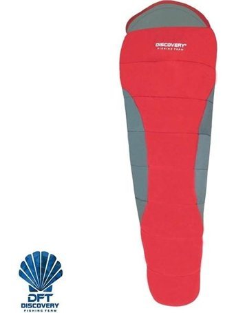 Discovery 220x80x55 cm -14.3 Derece Polyester Kamp Tek Kişilik Yetişkin Uyku Tulumu Kırmızı