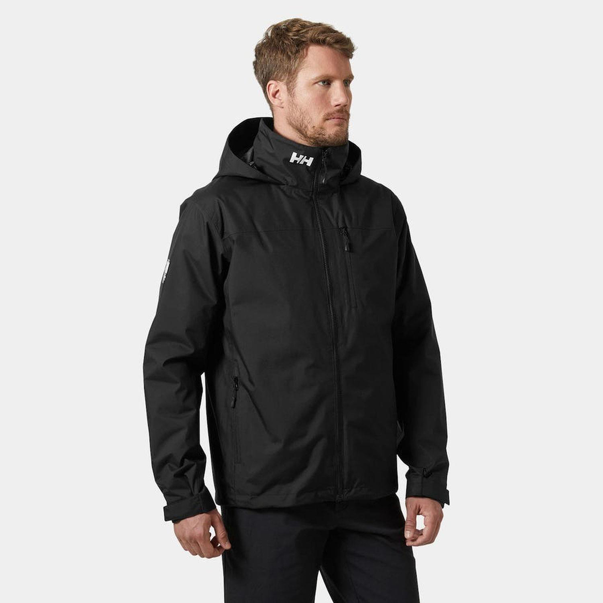 Hell Hansen Crew Hooded Midlayer Softshell Gore Tex Su Geçirmez Fermuarlı Polyester Erkek HHA.34442 HHA.990 Outdoor Mont Siyah