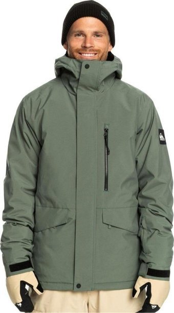 Quiksilver Mission Soli Snjt Softshell Gore Tex Su Geçirmez Fermuarlı Polyester Erkek Outdoor Mont Yeşil