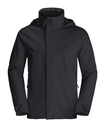 Jack Wolfskin Stormy Point Softshell Gore Tex Su Geçirmez Fermuarlı Polyester Erkek 2L JKT Outdoor Mont Siyah