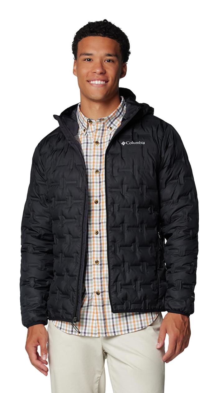 Columbia Delta Ridge II Down Softshell Gore Tex Su Geçirmez Fermuarlı Polyester Erkek WO6610 Outdoor Mont Siyah