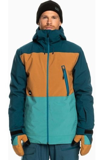 Quiksilver Sycamore Softshell Gore Tex Su Geçirmez Fermuarlı Polyester Erkek Outdoor Mont Mavi