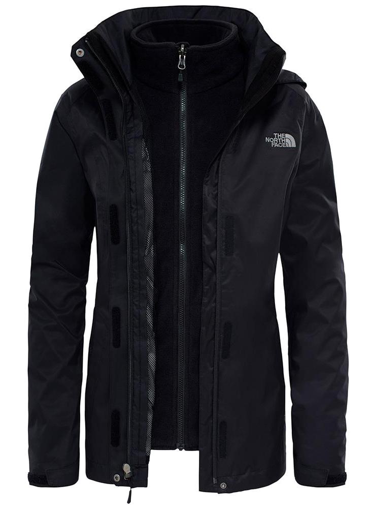 The North Face Evolve II Triclimate Softshell Gore Tex Su Geçirmez Fermuarlı Polyester Kadın T0CG56KX7 Outdoor Mont Siyah