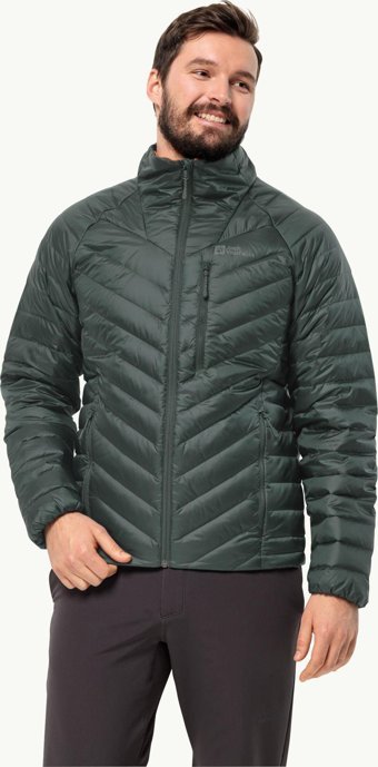 Jack Wolfskin Passamani Down Softshell Gore Tex Su Geçirmez Fermuarlı Poliamid Erkek Outdoor Mont Yeşil