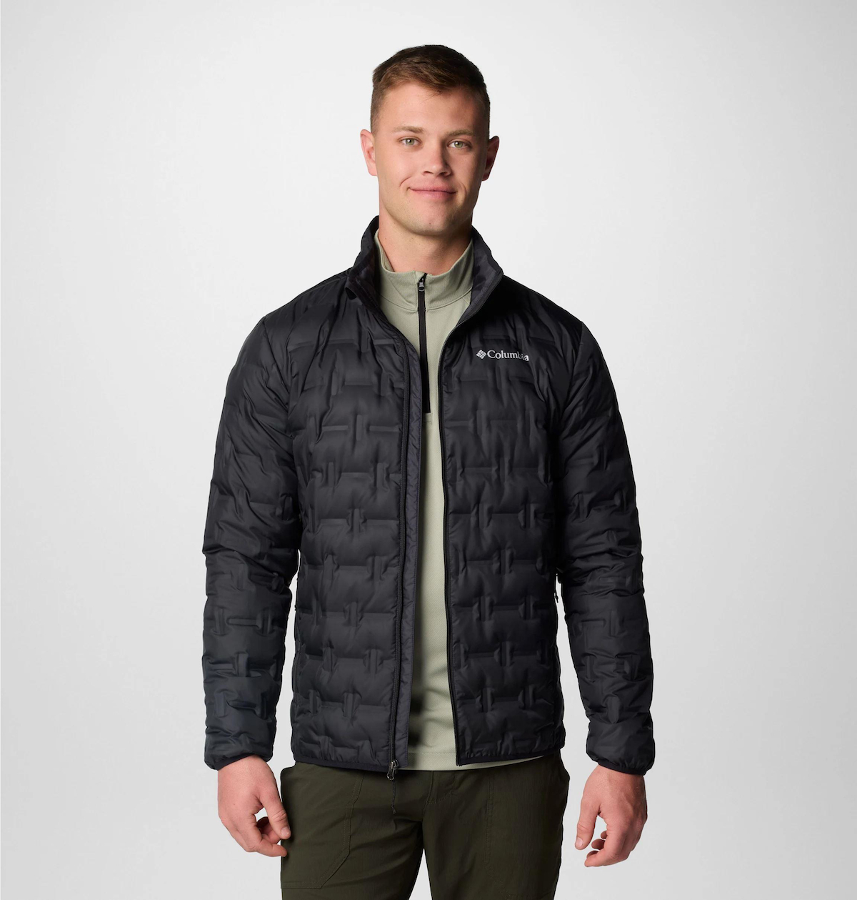 Columbia Delta Ridge II Down Softshell Gore Tex Su Geçirmez Fermuarlı Polyester Erkek WO8412 Outdoor Mont Siyah