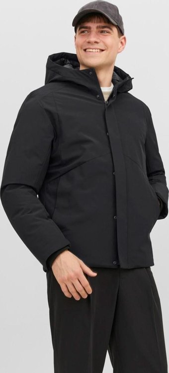 Jack & Jones Jprblakeen Softshell Gore Tex Su Geçirmez Fermuarlı Polyester Erkek Outdoor Mont Siyah