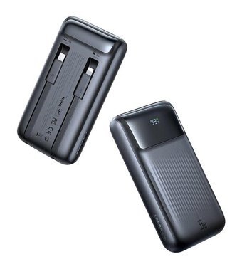 Mcdodo MC-0231 10000 mAh Hızlı Şarj Işıklı Dijital Göstergeli Micro USB & USB & Lightning Çoklu Bağlantı Powerbank Siyah