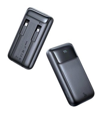 Mcdodo MC-0231 10000 mAh Hızlı Şarj Işıklı Dijital Göstergeli Micro USB & USB & Lightning Çoklu Bağlantı Powerbank Siyah