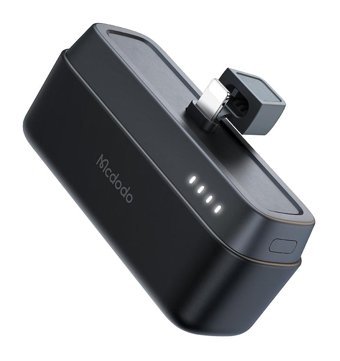 Mcdodo MC-6282 5000 mAh Hızlı Şarj Işıklı USB Type C Çoklu Bağlantı Kablosuz Powerbank Siyah