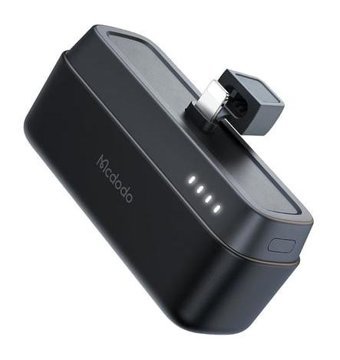 Mcdodo MC-6282 5000 mAh Hızlı Şarj Işıklı USB Type C Çoklu Bağlantı Kablosuz Powerbank Siyah