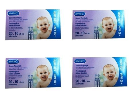 Alvita Çocuk İzotonik Deniz Suyu 4x30'lü Flakon Serum Fizyolojik 5 Ml