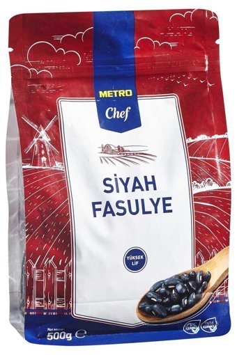 Metro Chef Bio Organik Vegan Siyah Fasulye 500 gr