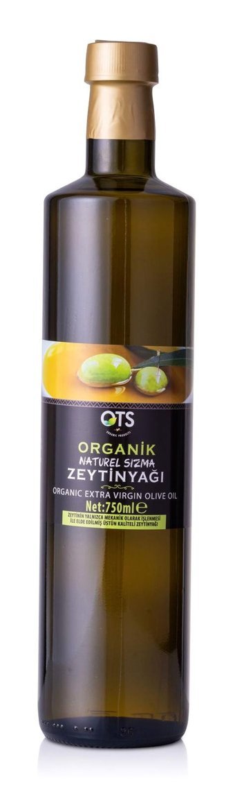 Ots Organik Soğuk Sıkım Organik Erken Hasat Cam Sızma Zeytinyağı 750 ml