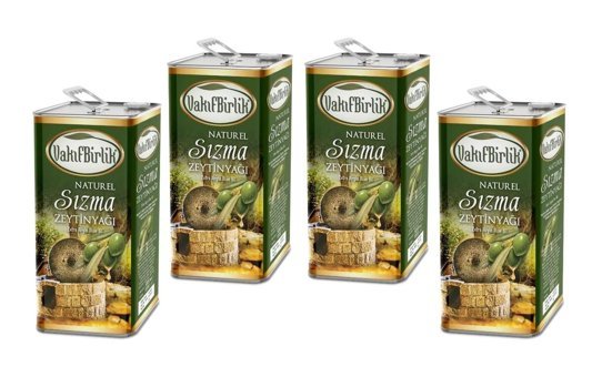 Vakıfbirlik Soğuk Sıkım Organik Erken Hasat Teneke Sızma Zeytinyağı 4x5 lt